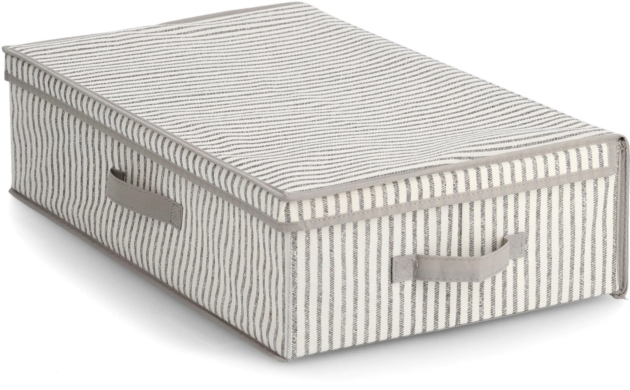 Aufbewahrungsbox „Stripes“ – faltbar aus Vlies, Beige